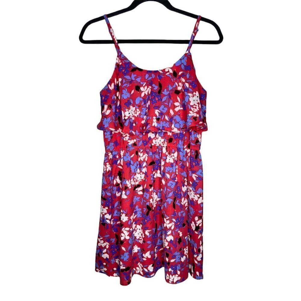 Elle Dress Size S Floral Sleeveless Mini Dress Women's Multicolor Layered Pink